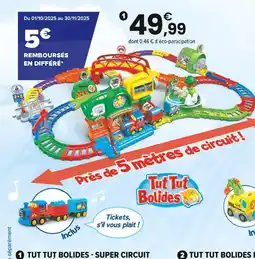 JouéClub TUT TUT BOLIDES Super circuit train éducatif | 12 mois offre