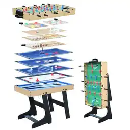 Carrefour La table de jeux 15 en 1 pliable offre