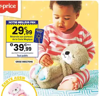 JouéClub Peluche ma loutre câlins bonne nuit offre