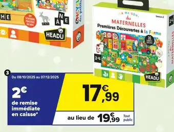 JouéClub HEADU Premières découvertes à la ferme la maison des maternelles | 2 ans offre