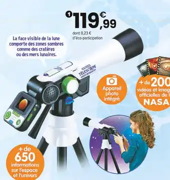 JouéClub GENIUS XL - TÉLESCOPE VIDÉO INTERACTIF offre