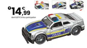 JouéClub Voiture de police sons et lumières | 3 ans offre