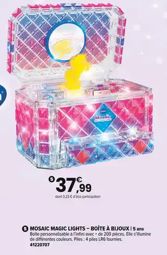 JouéClub Vtech Mosaic magic lights – boîte à bijoux offre