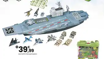 JouéClub Porte-avions CVN-65 avec accessoires offre