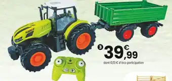 JouéClub TRACTEUR AVEC REMORQUE RC | 6 ans offre