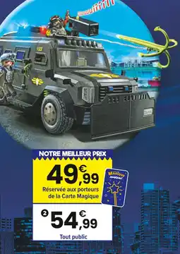 JouéClub PLAYMOBIL 71144 VÉHICULE D’INTERVENTION DES FORCES SPÉCIALES 5 ans offre