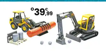 JouéClub Volvo Coffret 2 engins T.P. Volvo 1/18ème avec accessoires offre