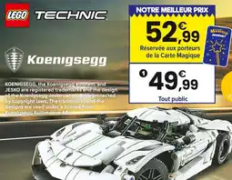 JouéClub LEGO 42184 HYPERCAR KOENIGSEGG JESKO ABSOLUT BLANCHE offre