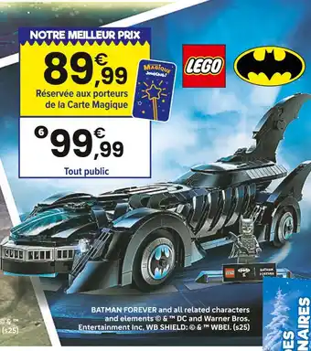 JouéClub LEGO 76304 BATMOBILE BATMAN FOREVER offre