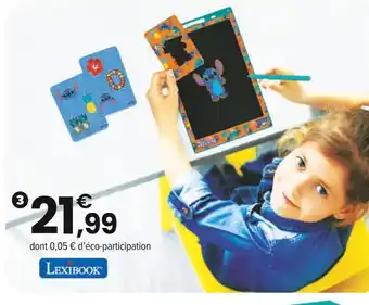 JouéClub TABLETTE À DESSINS ÉLECTRONIQUE AVEC POCHOIRS STITCH | 3 ans offre