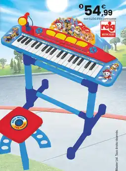 JouéClub Reig CLAVIER ÉLECTRONIQUE AVEC MICRO, PIEDS ET TABOURETS | offre