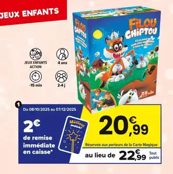 JouéClub Filou Chiptou offre