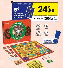 JouéClub Les Mystères de Pékin offre