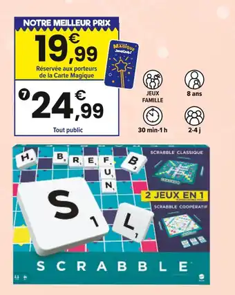 JouéClub Scrabble 2 Jeux en 1 offre