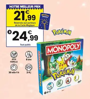 JouéClub MONOPOLY POKÉMON offre