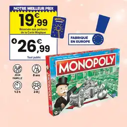 JouéClub Monopoly classique offre