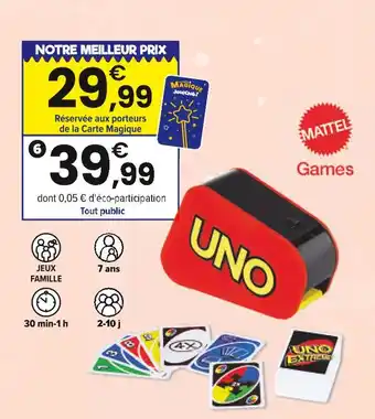 JouéClub MATTEL Uno extrême offre
