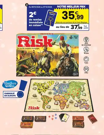JouéClub HASBRO GAMING Risk offre