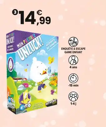 JouéClub Asmodee Mon Premier Unlock - Histoires de Canard offre