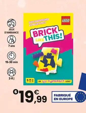 JouéClub BRICK LIKE THIS offre