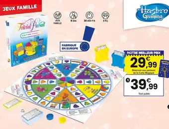 JouéClub HASBRO GAMING Trivial pursuit famille offre