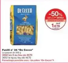 Monoprix De cecco - fusilli n 34 offre