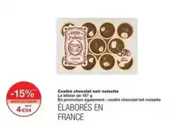 Monoprix Cestini chocolat noir noisette offre
