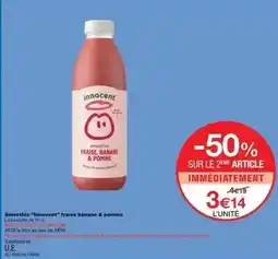 Monoprix Innocent - smoothie imencent fraise banane & pomme offre