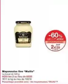 Monoprix Maille - mayonnaise fine offre