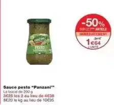 Monoprix Panzani - sauce pesto offre