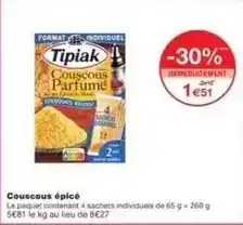 Monoprix Tipiak - couscous épicé offre