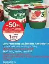 Monoprix Activia - lait fermenté au bifidus offre