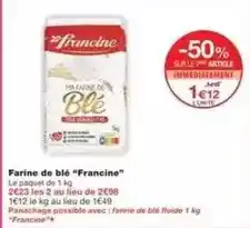 Monoprix Francine - farine de blé offre