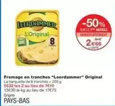Monoprix Leerdammer - fromage en tranches original offre
