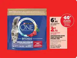 Maximarché Croquettes pour chat sterilise purina one offre