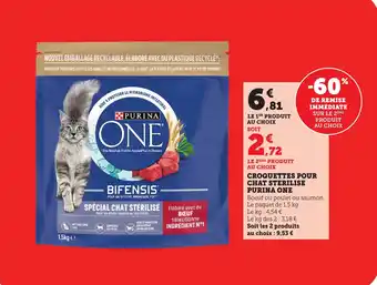 Maximarché Croquettes pour chat sterilise purina one offre