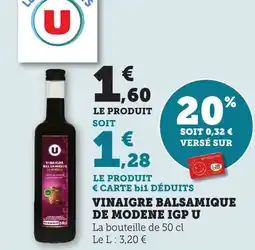 Maximarché Vinaigre balsamique de modene igp u offre