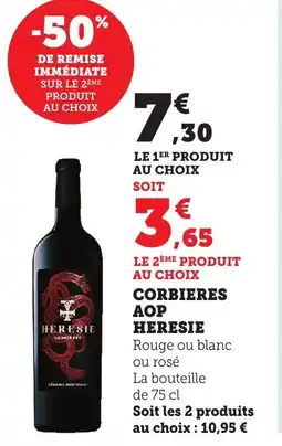 Maximarché Corbieres aop heresie offre