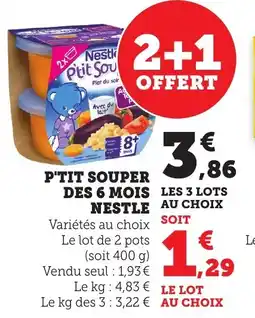 Maximarché P'tit souper des 6 mois nestle offre