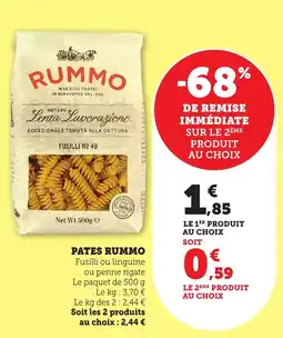 Maximarché Pates rummo offre