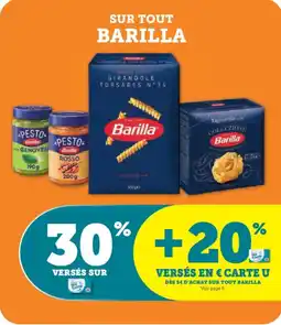 Super U Sur tout barilla offre