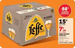 Super U Biere blonde leffe 6,6° offre