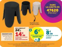 Super U Tabouret fleur offre