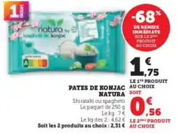 Super U Pates de konjac natura offre