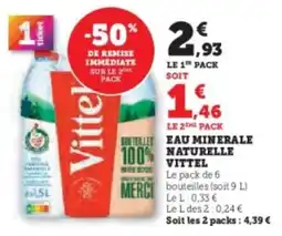Super U Eau minerale vittel offre