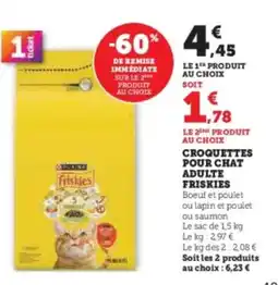 Super U Croquettes pour chat adulte friskies offre
