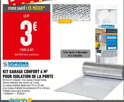 Batkor Soprema Kit Garage Confort 6 m² pour isolation de la porte offre