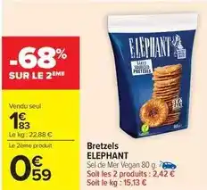 Carrefour Drive Elephant - bretzels offre