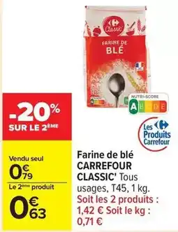 Carrefour Drive Carrefour - farine de blé offre