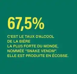 Monoprix C'est le taux d'alcool de la bière offre
